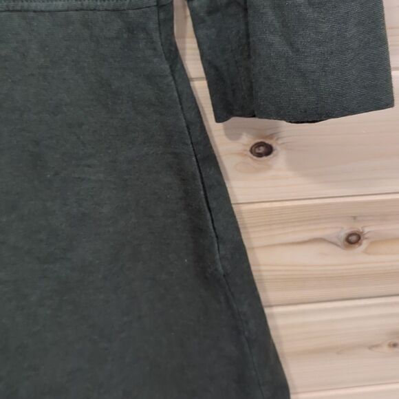 Toad&Co Dress Womens Large Green MizDress Knee Length 3/4 Sleeves Dark Green - Picture 4 of 12